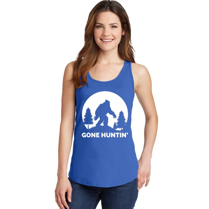 Gone Hunting Bigfoot Real Bigfoot Sasquatch Gift Ladies Essential Tank