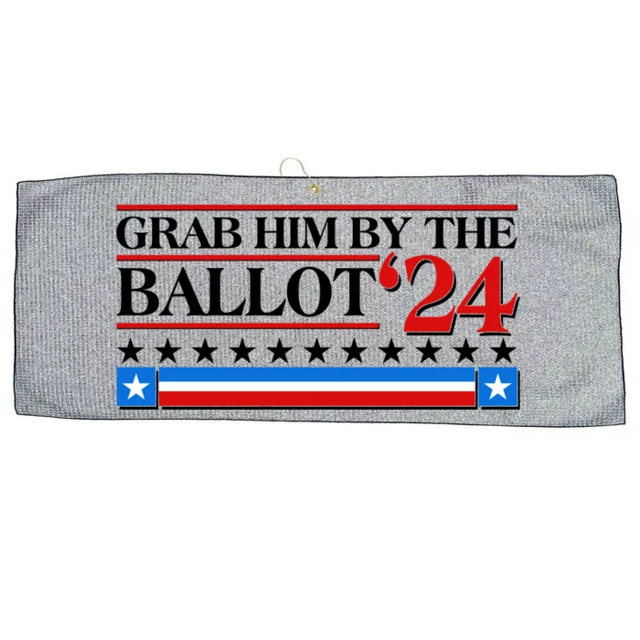 Grab Him By The Ballot 2024 Large Microfiber Waffle Golf Towel