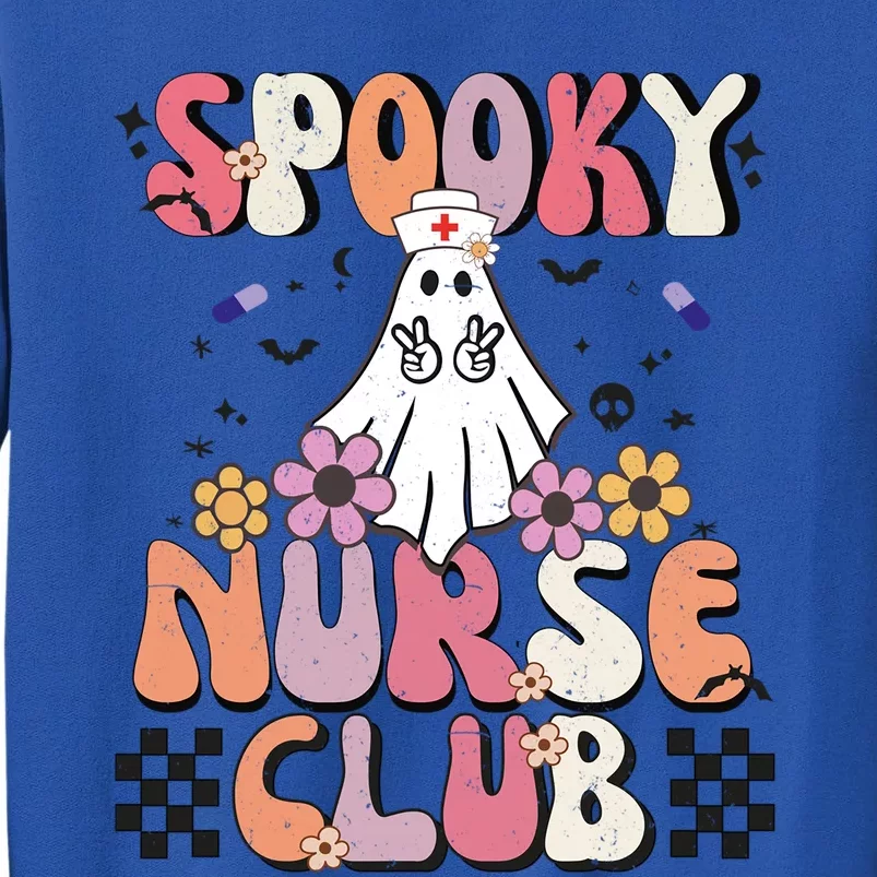 Groovy Halloween Boo Crew School Nurse Halloween Boo Crew Gift Tall Sweatshirt