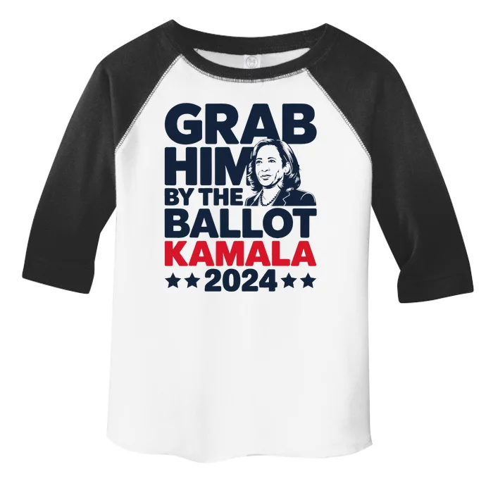 Grab Him By The Ballot Kamala 2024 Toddler Fine Jersey T-Shirt