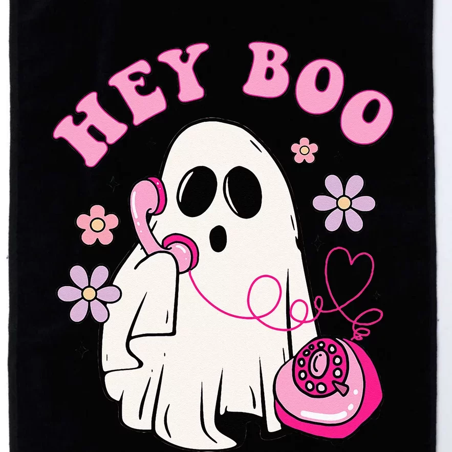 Groovy Hey Boo Cute Ghost Funny Halloween Girls Kids Platinum Collection Golf Towel