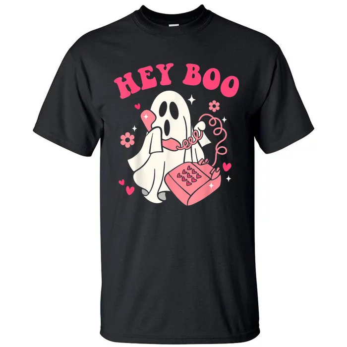 Groovy Hey Boo Cute Ghost Funny Halloween Tall T-Shirt