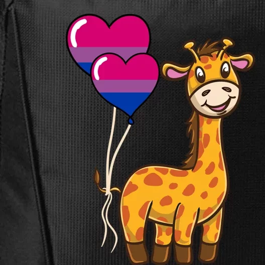 Giraffe Heart Balloon Bisexual Pride Gift City Backpack