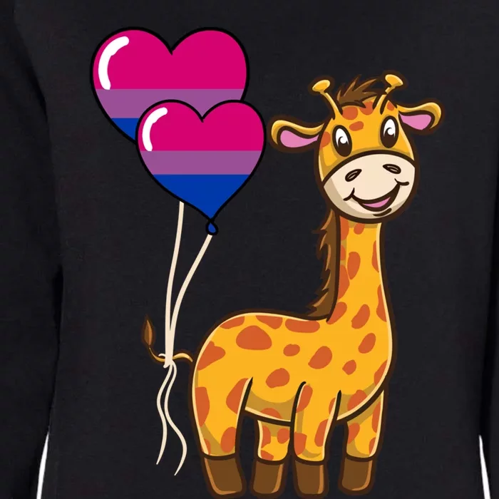 Giraffe Heart Balloon Bisexual Pride Gift Womens California Wash Sweatshirt