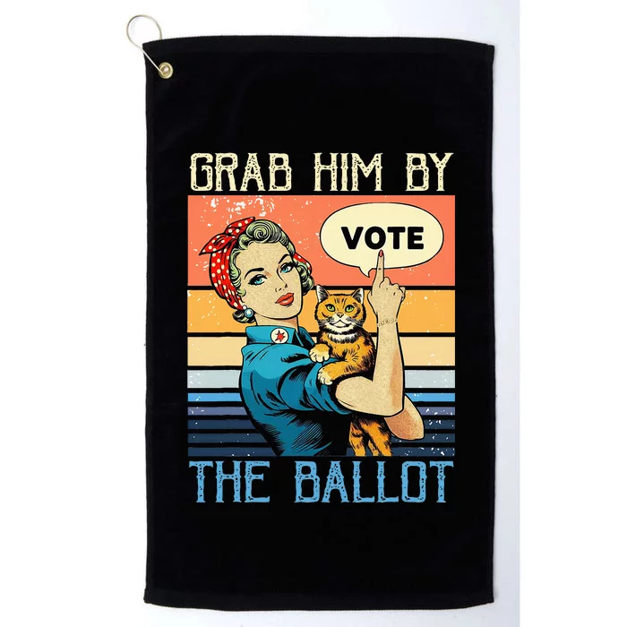 Grab Him By The Ballot Platinum Collection Golf Towel