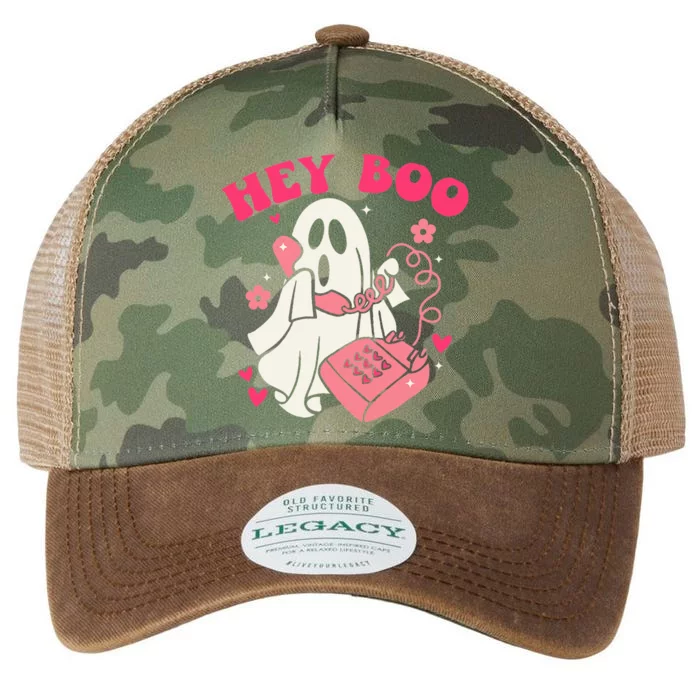 Groovy Hey Boo Cute Ghost Funny Halloween Legacy Tie Dye Trucker Hat