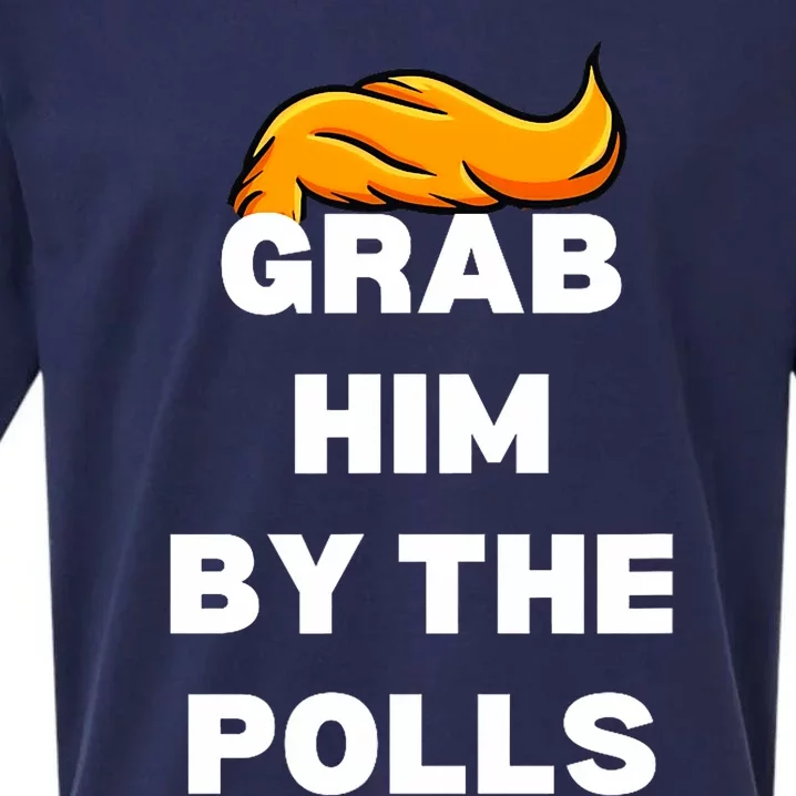 Grab Him By The Polls Trump 2024 In Prison Anti Trump 2024 Sueded Cloud Jersey T-Shirt