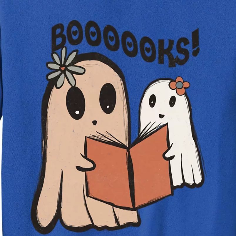 Groovy Halloween Booooks Ghost Hippie Boo Reading Books Funny Gift Tall Sweatshirt