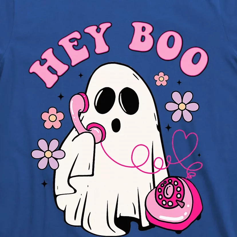 Groovy Hey Boo Cute Ghost Funny Halloween T-Shirt