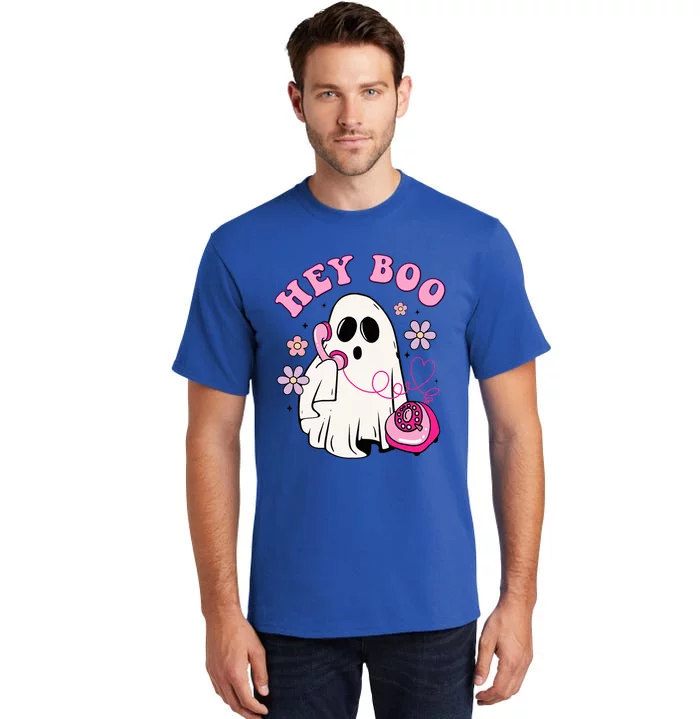 Groovy Hey Boo Cute Ghost Funny Halloween Tall T-Shirt