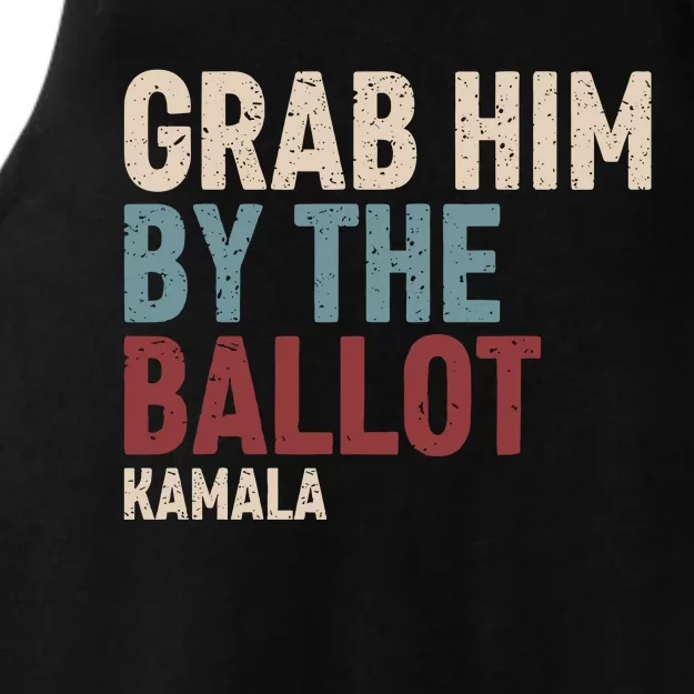 Grab Him By The Ballot Kamala Ladies Tri-Blend Wicking Tank