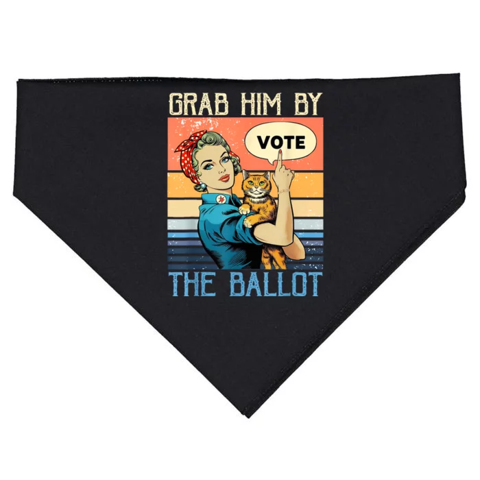 Grab Him By The Ballot Funny Election Vote USA-Made Doggie Bandana