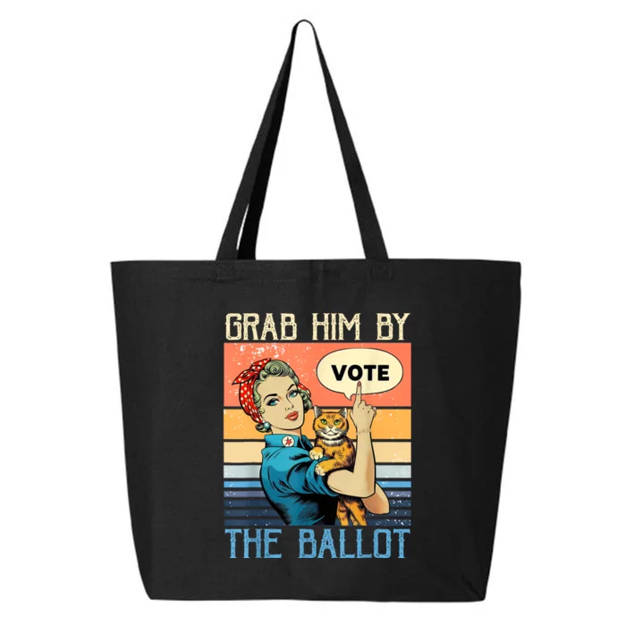 Grab Him By The Ballot Funny Election Vote 25L Jumbo Tote