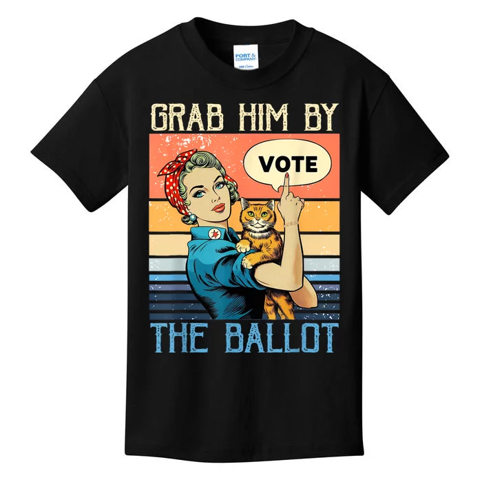 Grab Him By The Ballot Funny Election Vote Kids T-Shirt