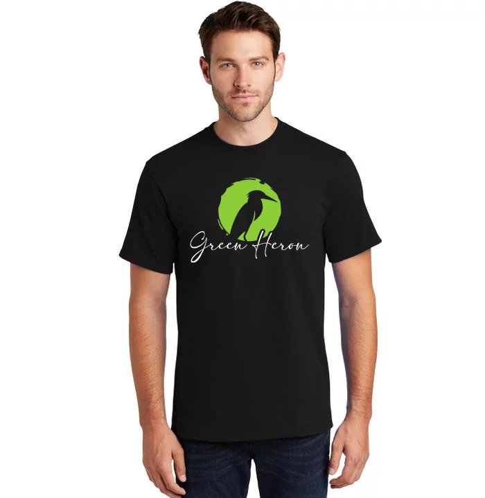 Green Heron Bird Watching Birder Bird Watcher Tall T-Shirt