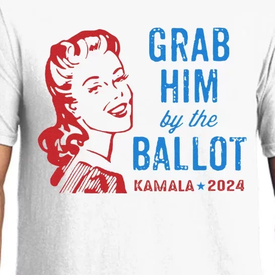 Grab Him By The Ballot Kamala 2024 Funny Harris Election Gift Pajama Set