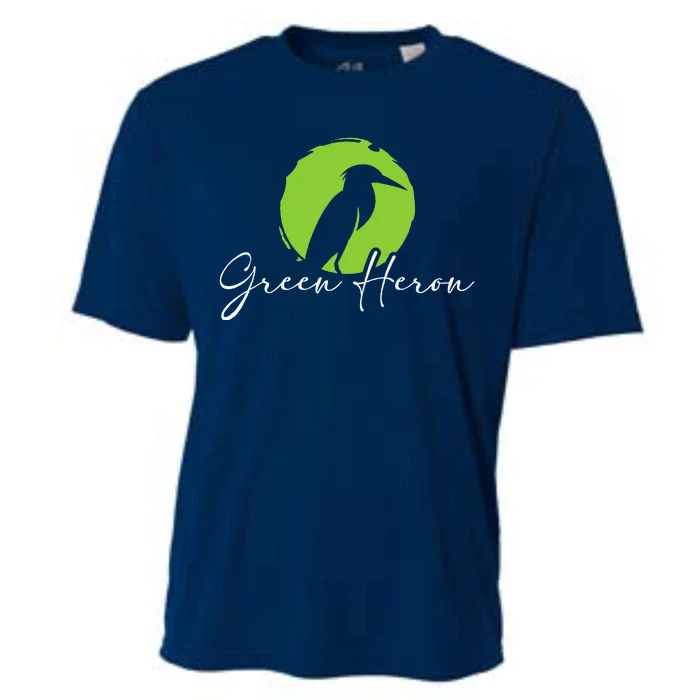 Green Heron Bird Watching Birder BirdWatcher Cooling Performance Crew T-Shirt