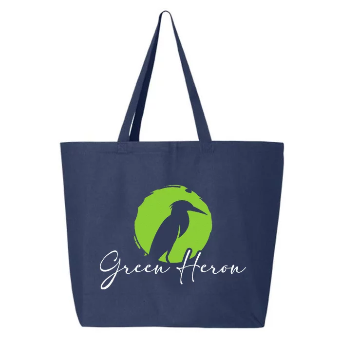 Green Heron Bird Watching Birder BirdWatcher 25L Jumbo Tote