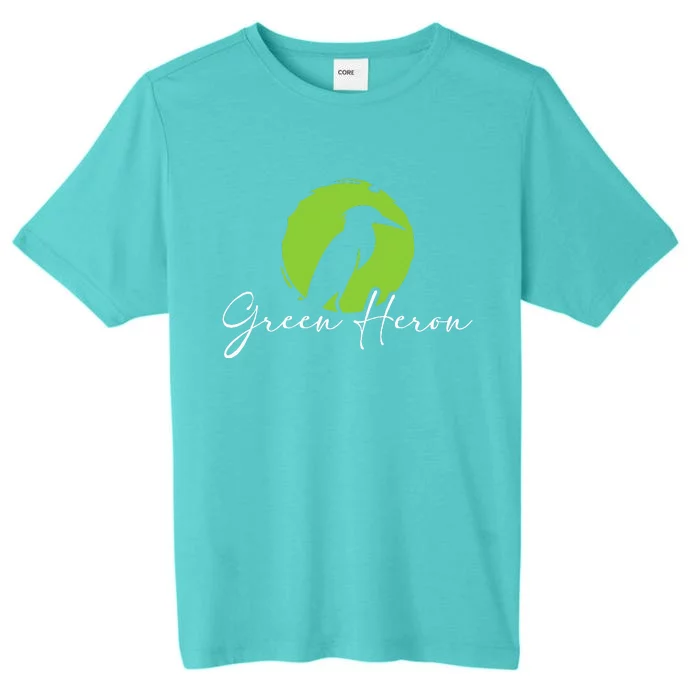 Green Heron Bird Watching Birder BirdWatcher ChromaSoft Performance T-Shirt