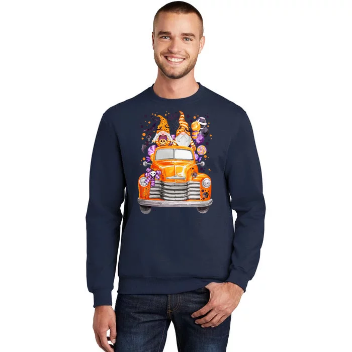 Gnome Halloween Boo Truck Tall Sweatshirt