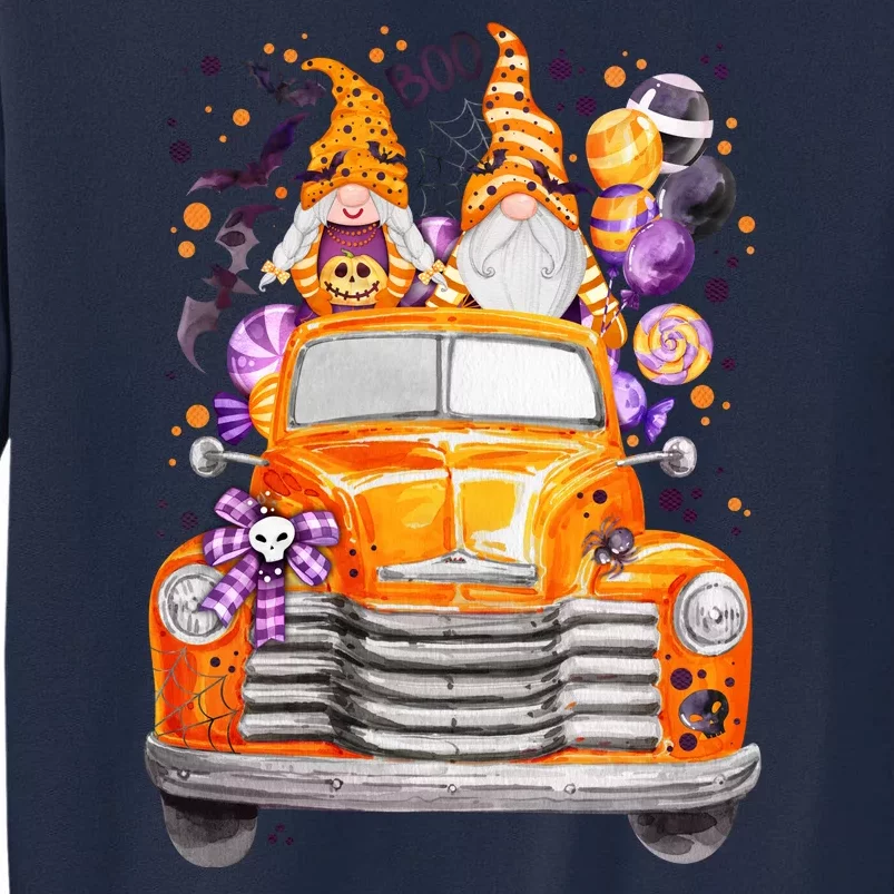 Gnome Halloween Boo Truck Tall Sweatshirt