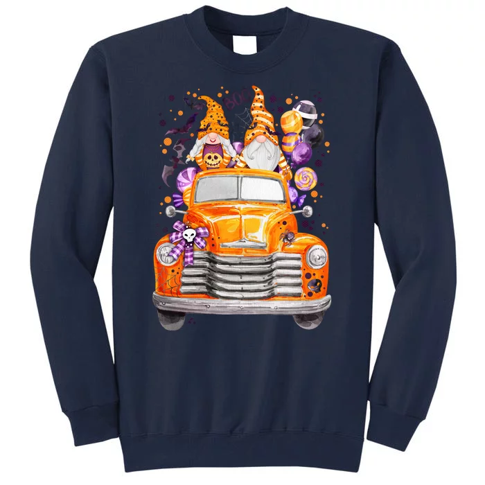 Gnome Halloween Boo Truck Tall Sweatshirt