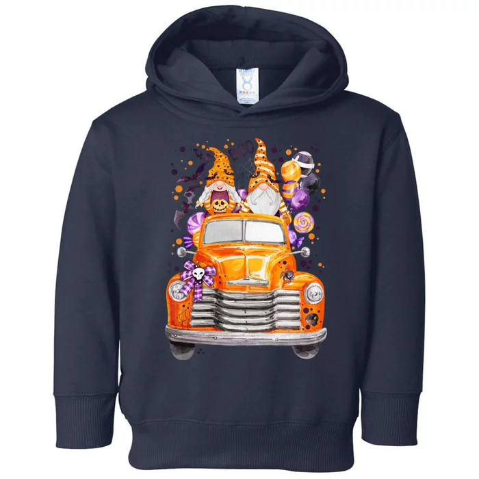 Gnome Halloween Boo Truck Toddler Hoodie