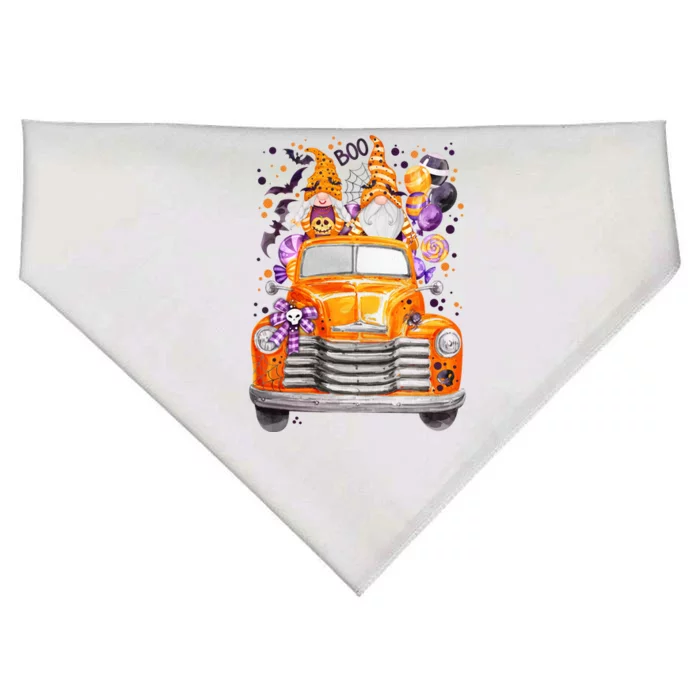 Gnome Halloween Boo Truck USA-Made Doggie Bandana