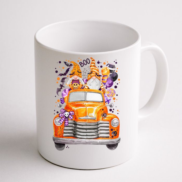 Gnome Halloween Boo Truck Front & Back Coffee Mug