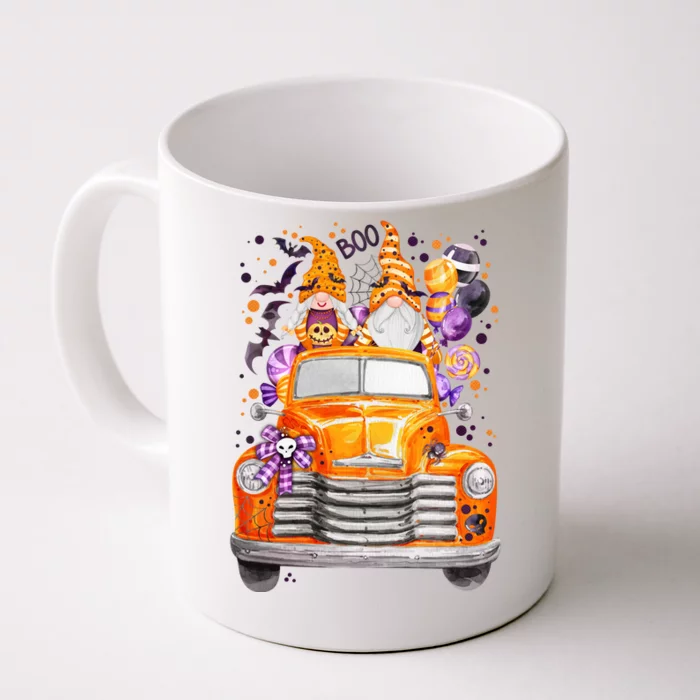 Gnome Halloween Boo Truck Front & Back Coffee Mug