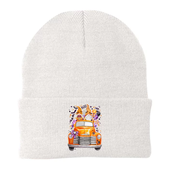 Gnome Halloween Boo Truck Knit Cap Winter Beanie