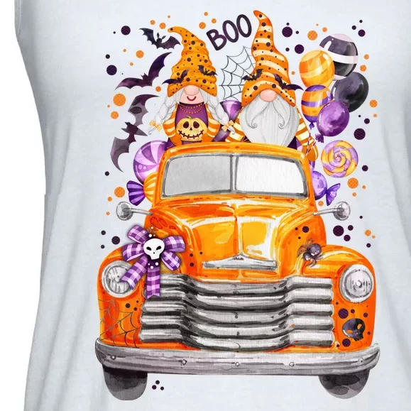 Gnome Halloween Boo Truck Ladies Essential Flowy Tank