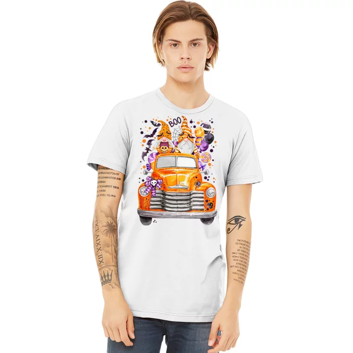 Gnome Halloween Boo Truck Premium T-Shirt