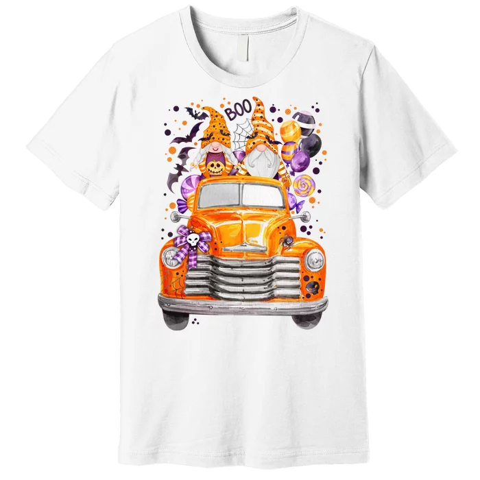 Gnome Halloween Boo Truck Premium T-Shirt