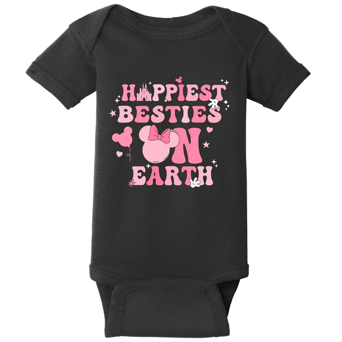 Groovy Happiest Besties On Earth Baby Bodysuit