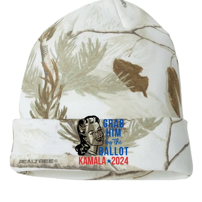 Grab Him By The Ballot Kamala Harris 2024 Kati - 12in Camo Beanie