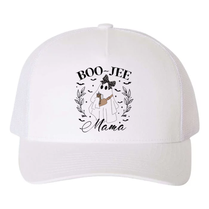 Ghost Halloween Boo Jee Mama Yupoong Adult 5-Panel Trucker Hat