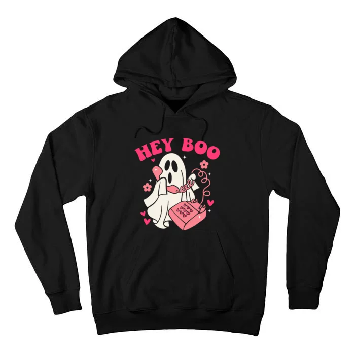 Groovy Hey Boo Cute Ghost Funny Halloween Tall Hoodie