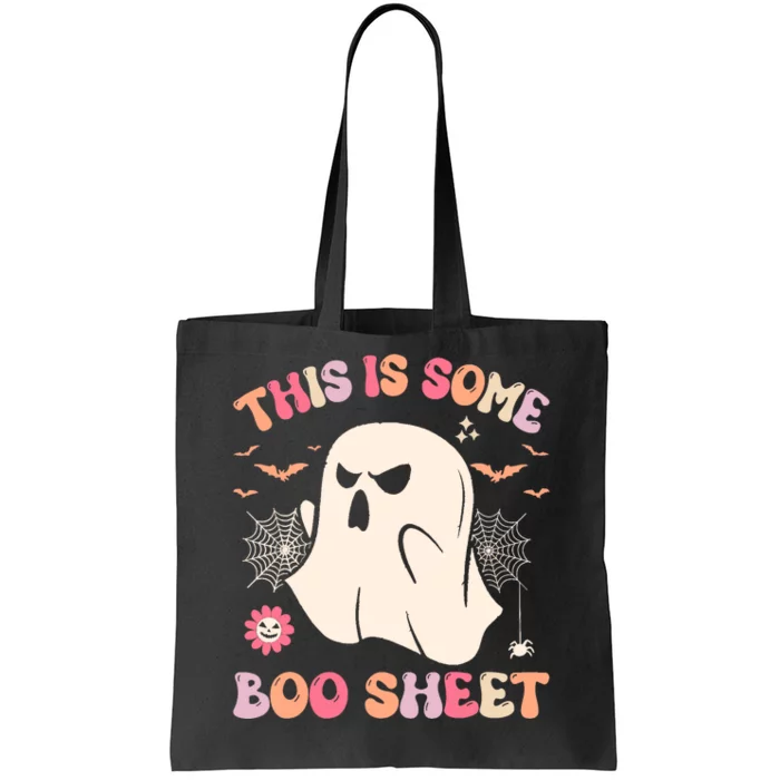 Groovy Halloween Boo Ghost Costume This Is Some Boo Sheet Tote Bag