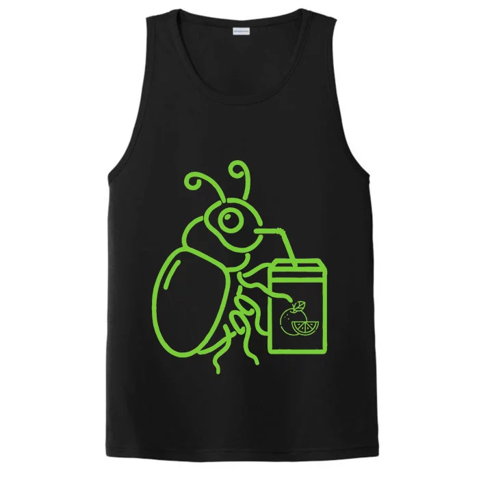 Green Halloween Beetle Drink Juice Performance Tank