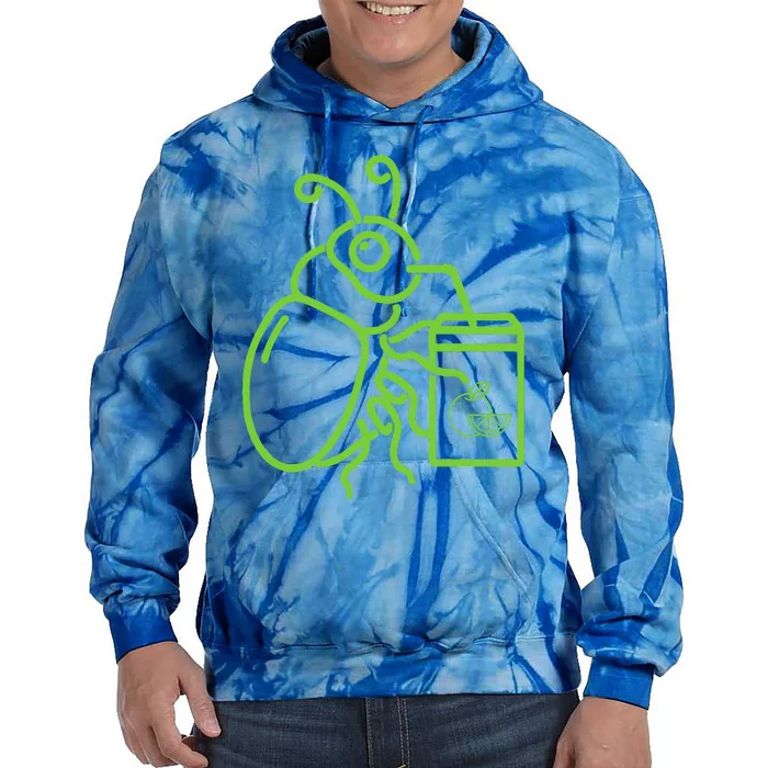 Green Halloween Beetle Drink Juice Tie Dye Hoodie