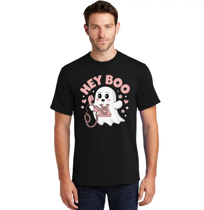 Groovy Hey Boo Cute Ghost Funny Halloween Tall T-Shirt