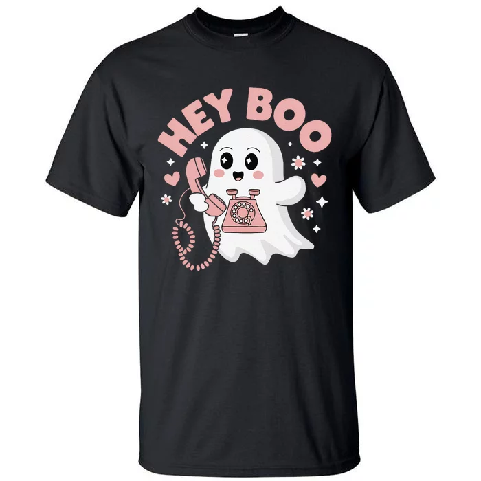 Groovy Hey Boo Cute Ghost Funny Halloween Tall T-Shirt