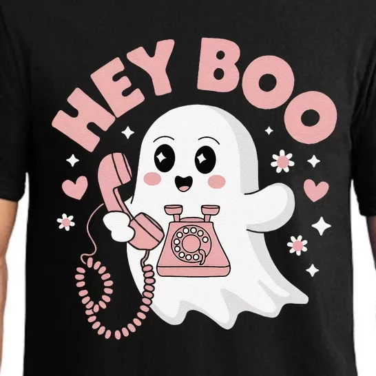 Groovy Hey Boo Cute Ghost Funny Halloween Pajama Set