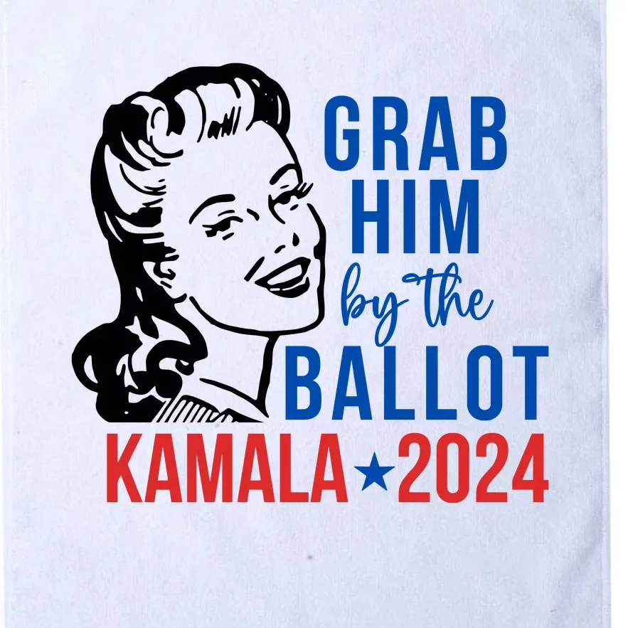 Grab Him By The Ballot  Kamala Harris 2024 Platinum Collection Golf Towel