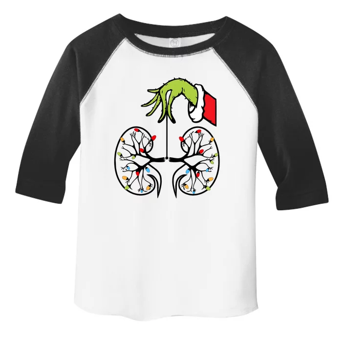 Grinchmas Hand Christmas Nurse Lung Health Care Toddler Fine Jersey T-Shirt