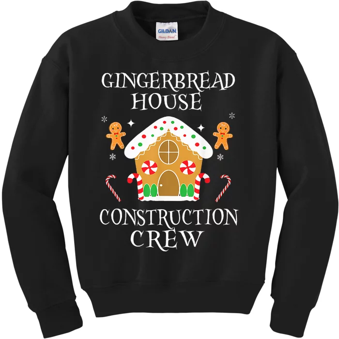 Gingerbread House Construction Crew Decorating Baking Xmas Kids Sweatshirt