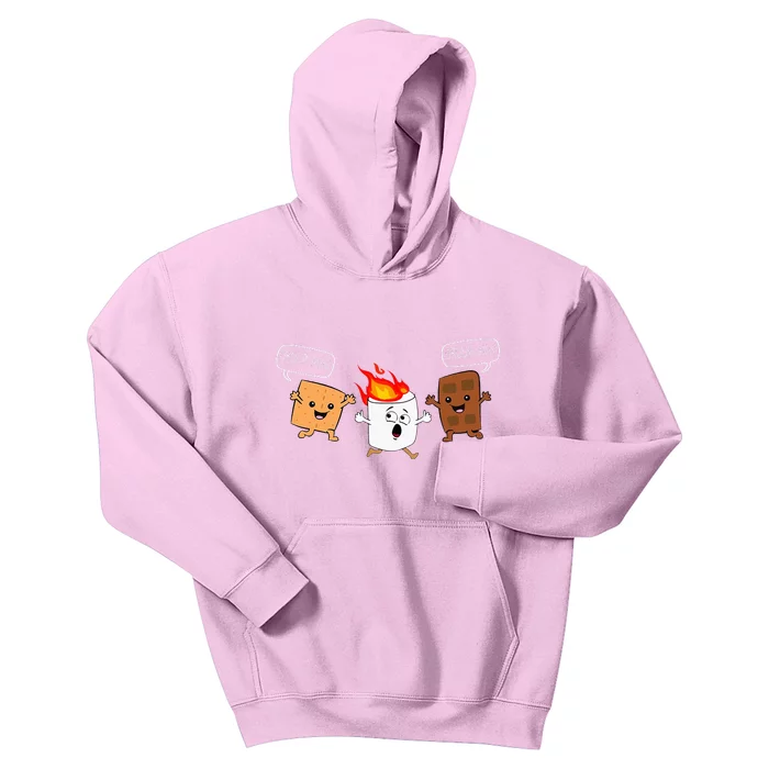 Group Hug Camping Campfire Chocolate Marshmallow SMores Kids Hoodie