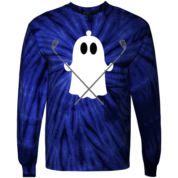 Golfer Halloween Costume Ghost Golf Ball Apparel Gift Tie-Dye Long Sleeve Shirt