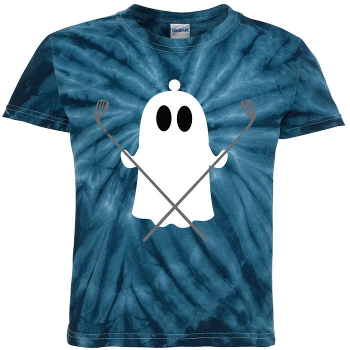 Golfer Halloween Costume Ghost Golf Ball Apparel Gift Kids Tie-Dye T-Shirt